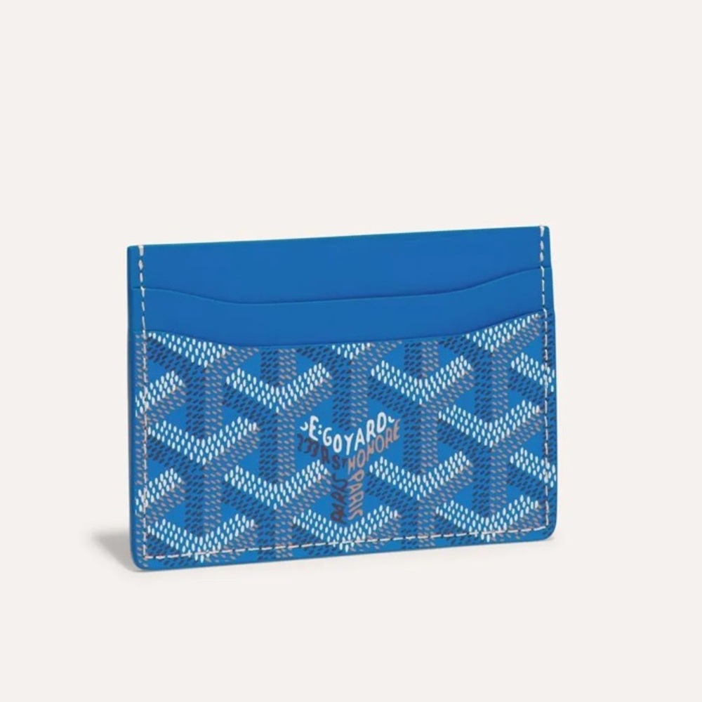 NWT Goyard Saint-Sulpice Card Wallet - Sky Blue